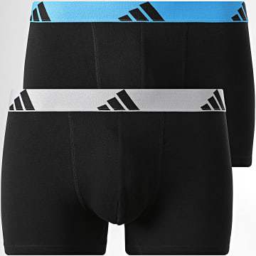 Adidas Sportswear - Lot De 2 Boxers Active Flex Cotton KL2009 Noir Bleu Clair Gris