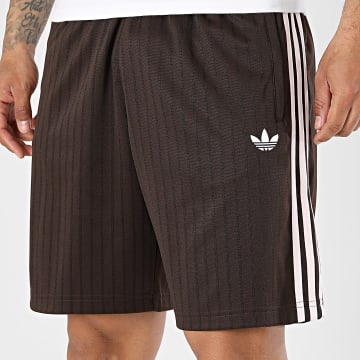 Adidas Originals - Short Jogging A Bandes Firebird KS5506 Marron Rose