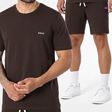 BOSS - Conjunto Camiseta Y Pantalón Corto De Chándal Mix And Match 50515312 50515314 Marrón
