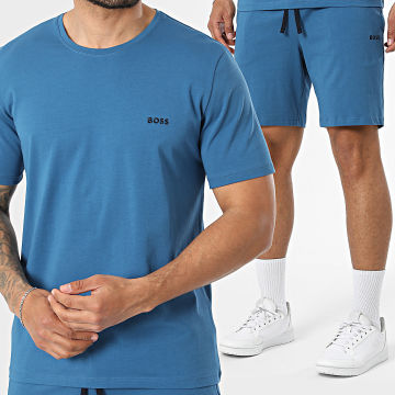 BOSS - Conjunto Camiseta Y Pantalón Corto De Chándal Mix And Match 50515312 50515314 Azul Oscuro
