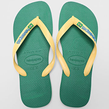 Havaianas - Tongs Brasil Logo 4110850 Grün Gelb