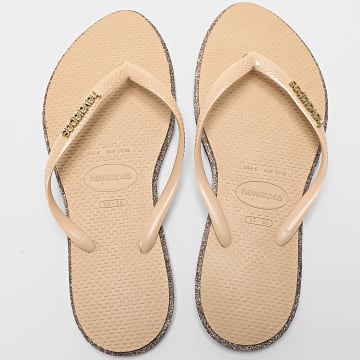 Havaianas - Tongs Frau Point Glitter Beige Gold