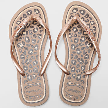 Havaianas - Tongs Femme Slim Animals FC Rose Gold Leopard