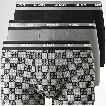 HUGO - Set di 3 Boxer 50545668 Nero Grigio Antracite