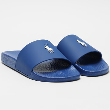 Polo Ralph Lauren - Claquettes Big Player Royal White