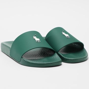 Polo Ralph Lauren - Claquettes Big Player Green White