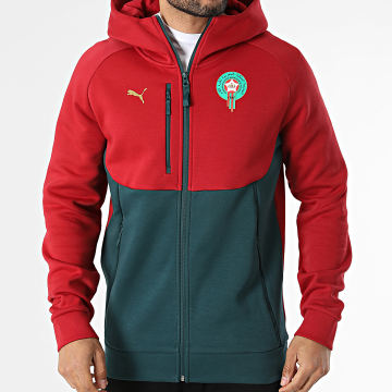 Puma - Veste Zippée Capuche Foot Maroc Pumatech 784551 Bordeaux