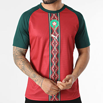 Puma - Camiseta De Fútbol Marruecos 784540 Burdeos Verde Oscuro