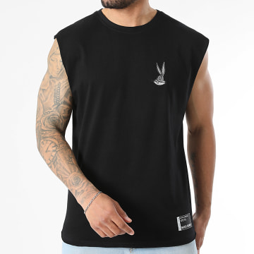 Looney Tunes - Camiseta Sin Mangas Parche Bugs Bunny Negro