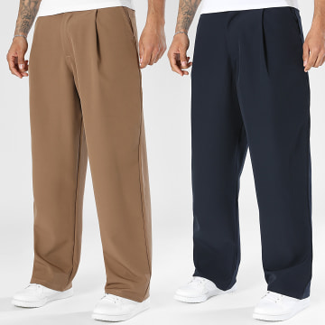 Uniplay - Pack de 2 pantalones 207 Camel Azul Marino