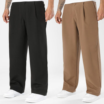 Uniplay - Pack de 2 Pantalones 207 Camel Negro