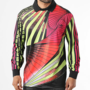 Adidas Originals - Maillot Manches Longues Goalie Jersey KD3816 Noir Bordeaux Orange Vert