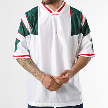 Adidas Originals - Maglia Collo V Jersey KE0156 Bianco Verde Rosso