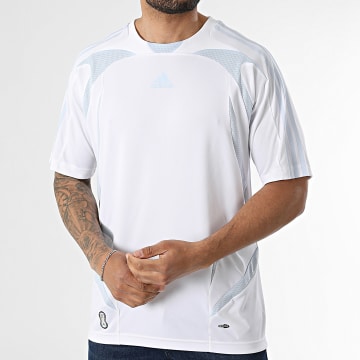 Adidas Sportswear - T-Shirt A Bande Teamgeist Jersey KE0692 Bianco