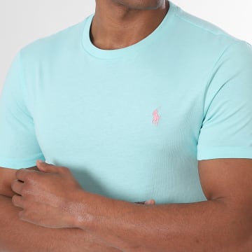 Polo Ralph Lauren - T-Shirt Original Player Custom Slim Fit Hell Türkis Rosa