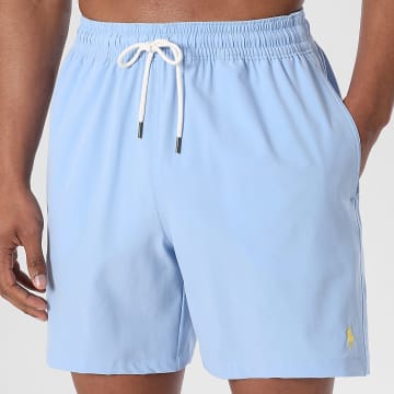 Polo Ralph Lauren - Short De Bain Original Player Bleu Clair Jaune