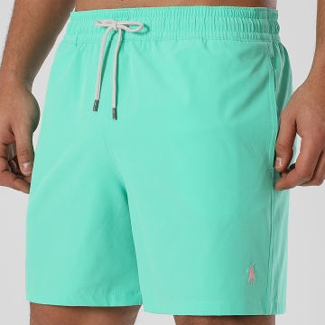 Polo Ralph Lauren - Pantalón Corto de baño Original Player Verde Claro Rosa