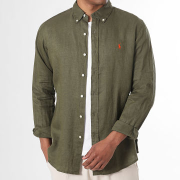 Polo Ralph Lauren - Shirt Long Sleeves Slim Fit Original Player Khaki Green