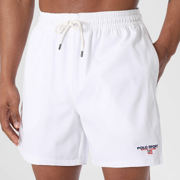Polo Ralph Lauren - Pantalón corto de baño logo sport blanco