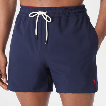 Polo Ralph Lauren - Pantalón corto de baño Original Player azul marino rojo