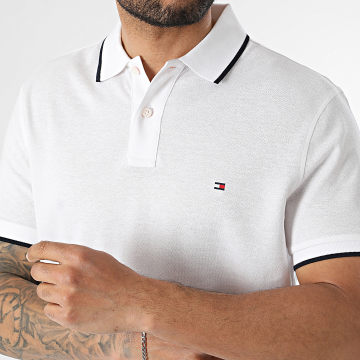 Tommy Hilfiger - Polo Manches Courtes Linen Pique 3140 Blanc