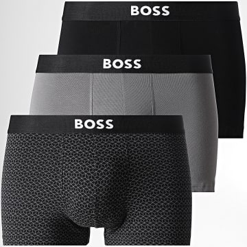 BOSS - Pack de 3 Boxers Boss One 50549832 Negro Gris Antracita