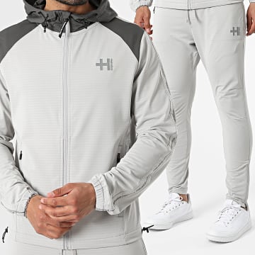 Helvetica - Tracksuit Zipped Hoodie Jacket And Jogger Trouser Powell Grey