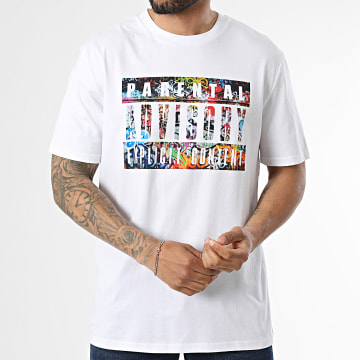 Parental Advisory - T-Shirt Oversize Landscape Weiß