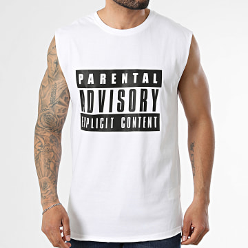 Parental Advisory - Ärmelloses T-Shirt Big Front Logo Weiß