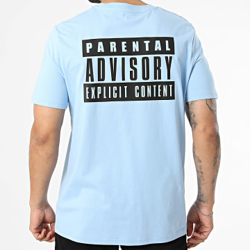 Parental Advisory - T-Shirt Oversize Big Back Logo Hellblau