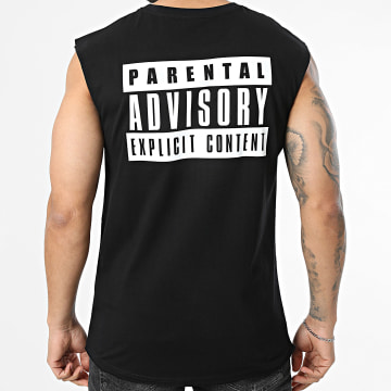 Parental Advisory - T-Shirt Ärmellos Big Back Logo Schwarz