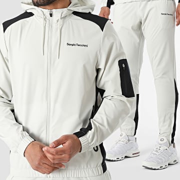 Sergio Tacchini - Completo di tuta Arcata 41449 41450 Beige Nero
