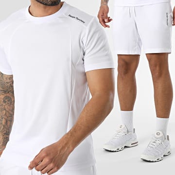 Sergio Tacchini - Completo T-Shirt E Pantaloncino Da Jogging Adriatico 41424 41428 Bianco