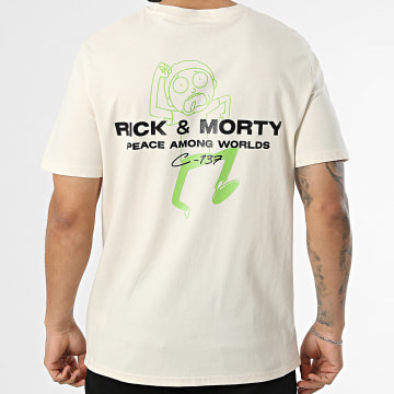 Rick Et Morty - T-Shirt Oversize Large Morty Represent Beige