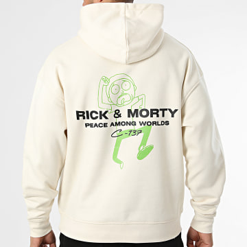 Rick Et Morty - Sweat Capuche Relaxed Morty Represent Beige