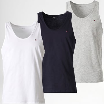 Tommy Hilfiger - Pack of 3 Tank Tops 3867 White Heather Grey Navy