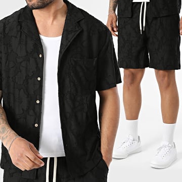 Uniplay - Tracksuit Short Sleeve Shirt And Jogger Short 118 Black