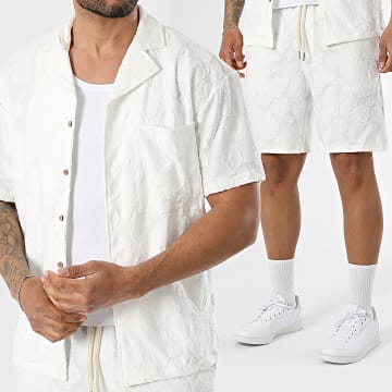 Uniplay - Tracksuit Short Sleeve Shirt and Jogger Short 118 Light Beige