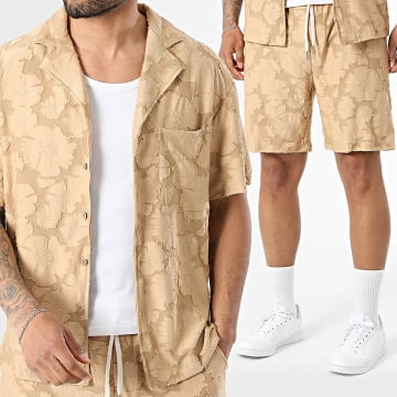 Uniplay - Tracksuit Short Sleeve Shirt and Jogger Short 118 Camel