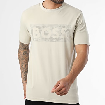 BOSS - T-Shirt Globe Logo Pattern 50559363 Bege