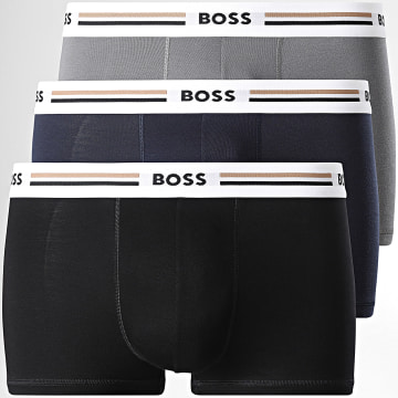 BOSS - Pack de 3 Boxers 50492200 Negro Azul Marino Gris Antracita