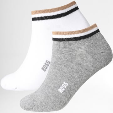 BOSS - Pack of 2 Pairs of Socks 50491192 White Grey Melange
