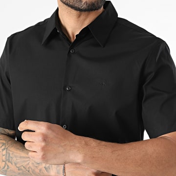 Calvin Klein - Hemd Kurzarm Slim Solid Stretch LB147 Schwarz