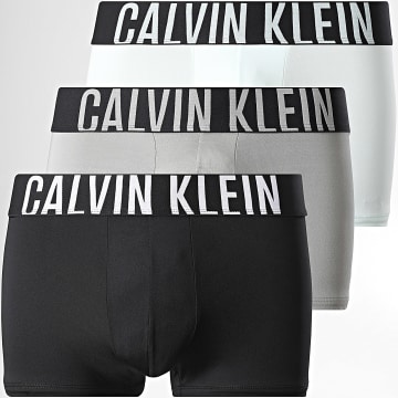Calvin Klein - Pack di 3 boxer Intense Power NB3775 Nero Verde Acqua Grigio