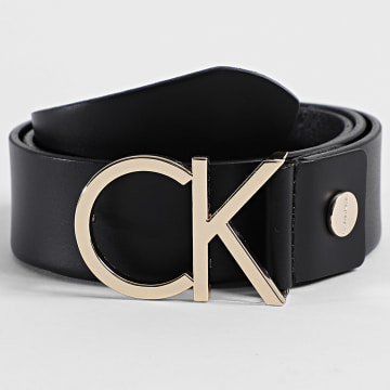 Calvin Klein - Damen Gürtel CK ADJ Logo 2141 Schwarz Gold