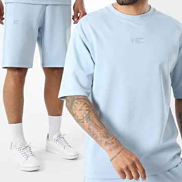 Comme Des Loups - Completo T-Shirt Oversize E Pantaloncino Da Jogging Japan Blu Chiaro