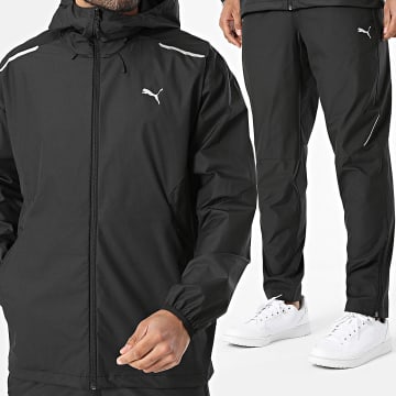 Puma - Ensemble Veste Capuche Zippée Et Pantalon Jogging Pumatech 634419 634420 Noir