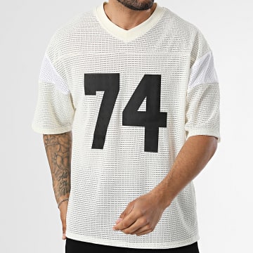 Uniplay - Tee Shirt Oversize Ajouré 211 Beige Clair