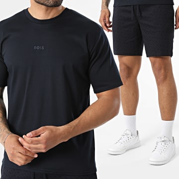 BOSS - Co-ord Set T-Shirt En Casual Short Relax 50540613 Marineblauw