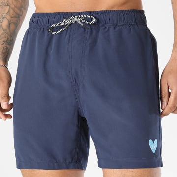 Luxury Lovers - Short De Bain Small Blue Heart Bleu Marine